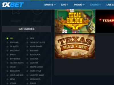 Play Texas Hold'em Poker at 1xbet